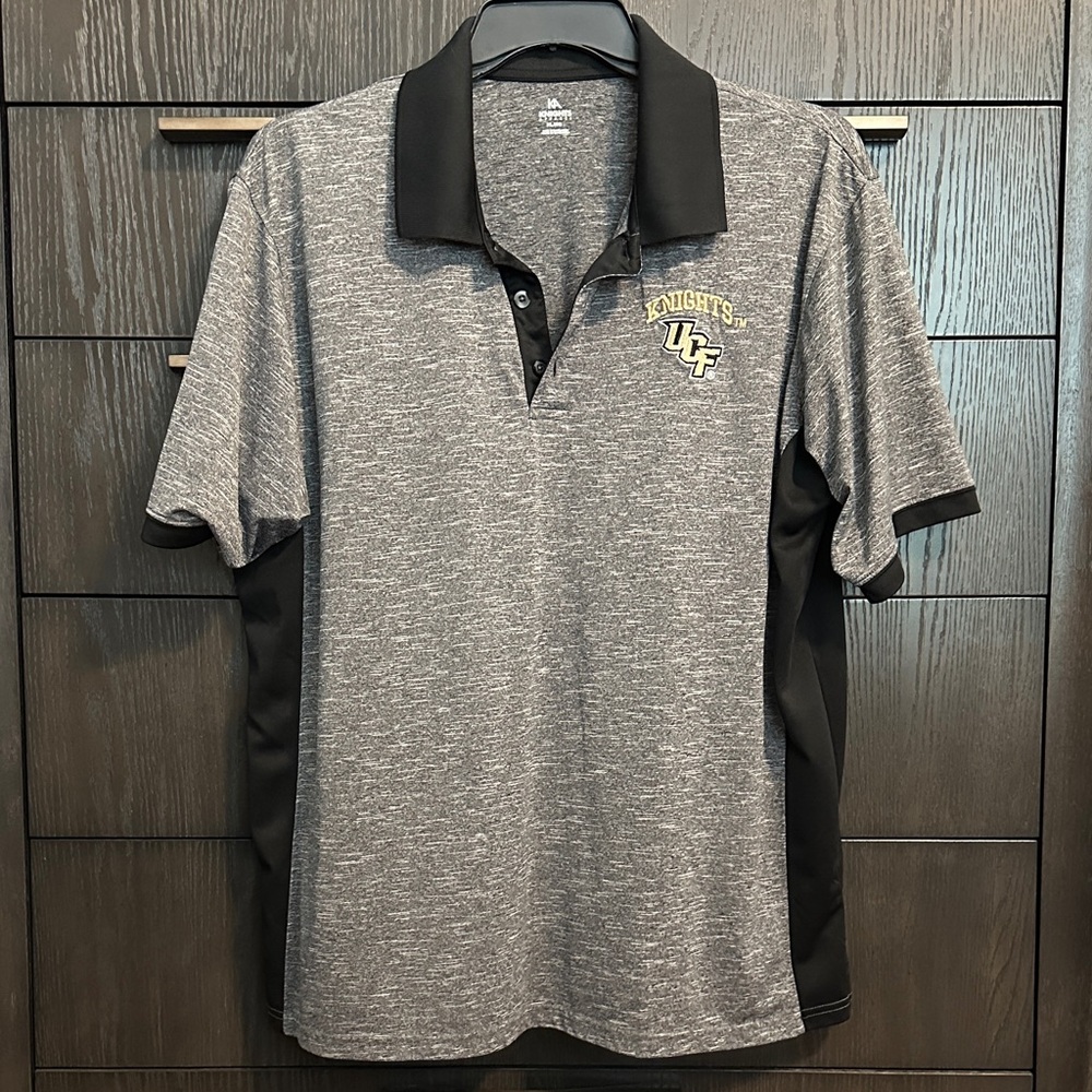 Knights Apparel Gray and Black Polo Shirt